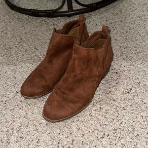 Brown Suede Booties